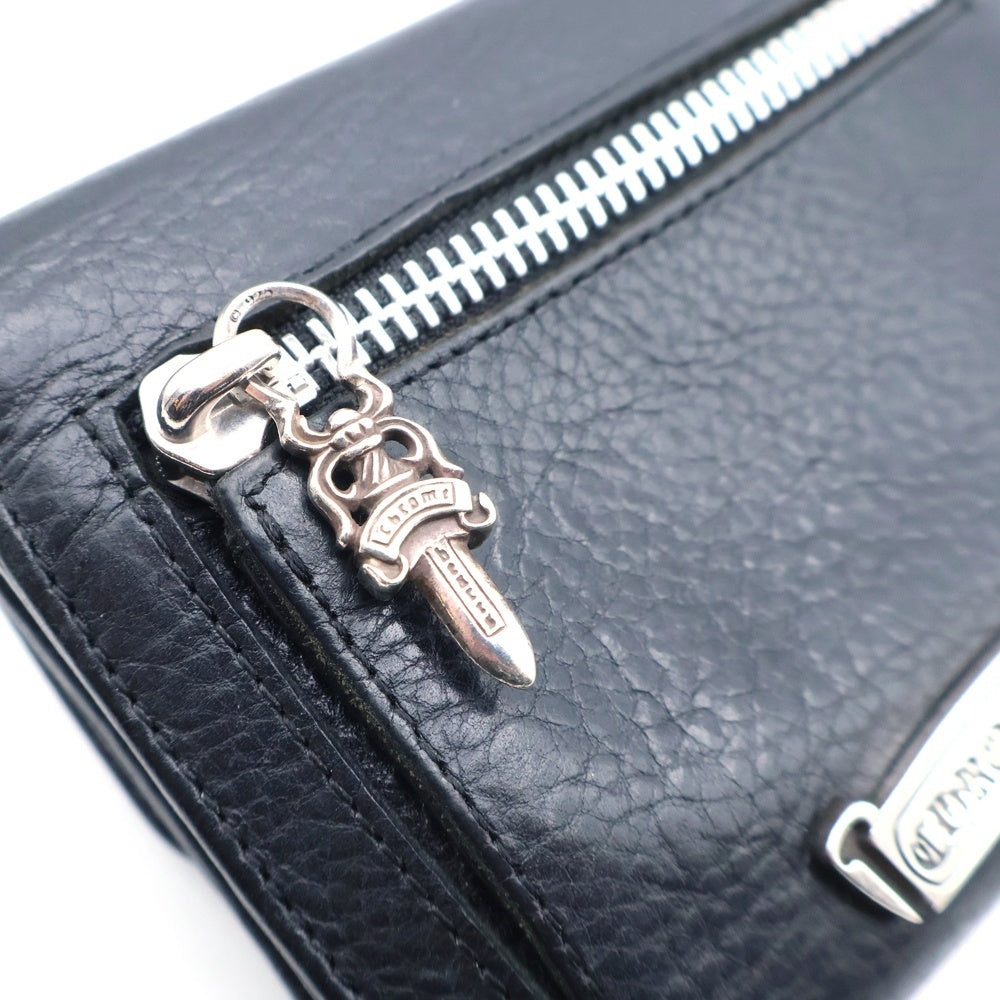 CHROME HEARTS(クロムハーツ) WAVE MINI ウェーブミニ レザーウォレット 財布 ブラックBCA373