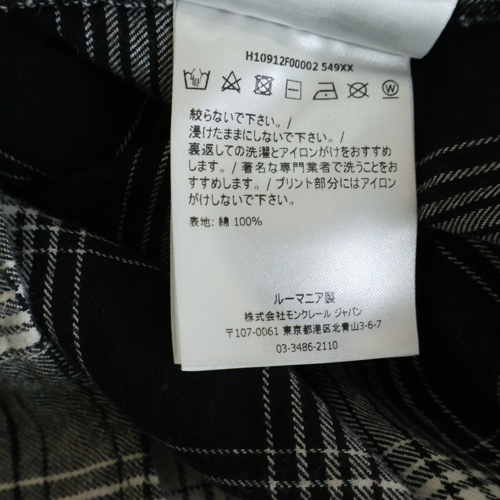 MONCLER(モンクレール) CAMICIA チェック長袖シャツ ブラック/ホワイト H10912F00002 549XX
