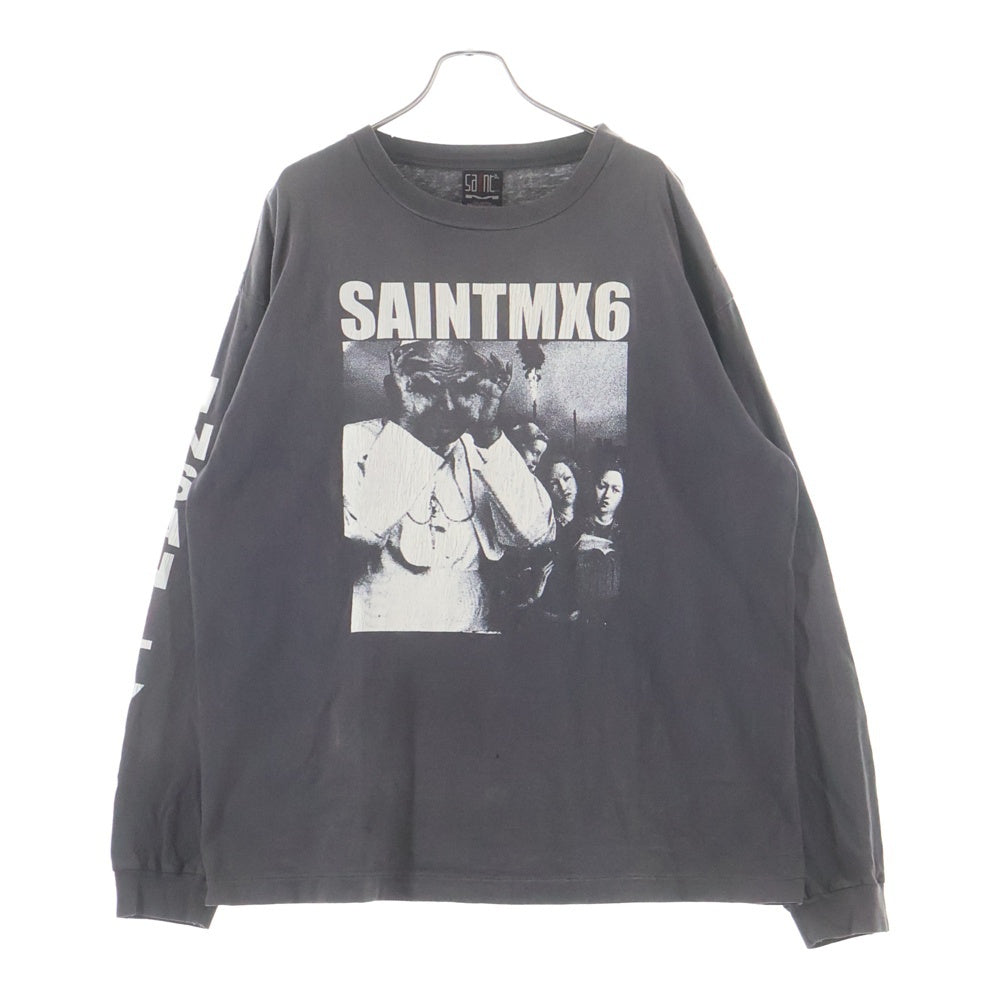 SAINT MICHAEL(セントマイケル) 23SS SAINT MX6 L/S TEE 長袖Tシャツ グレー SM-S23-0000-025