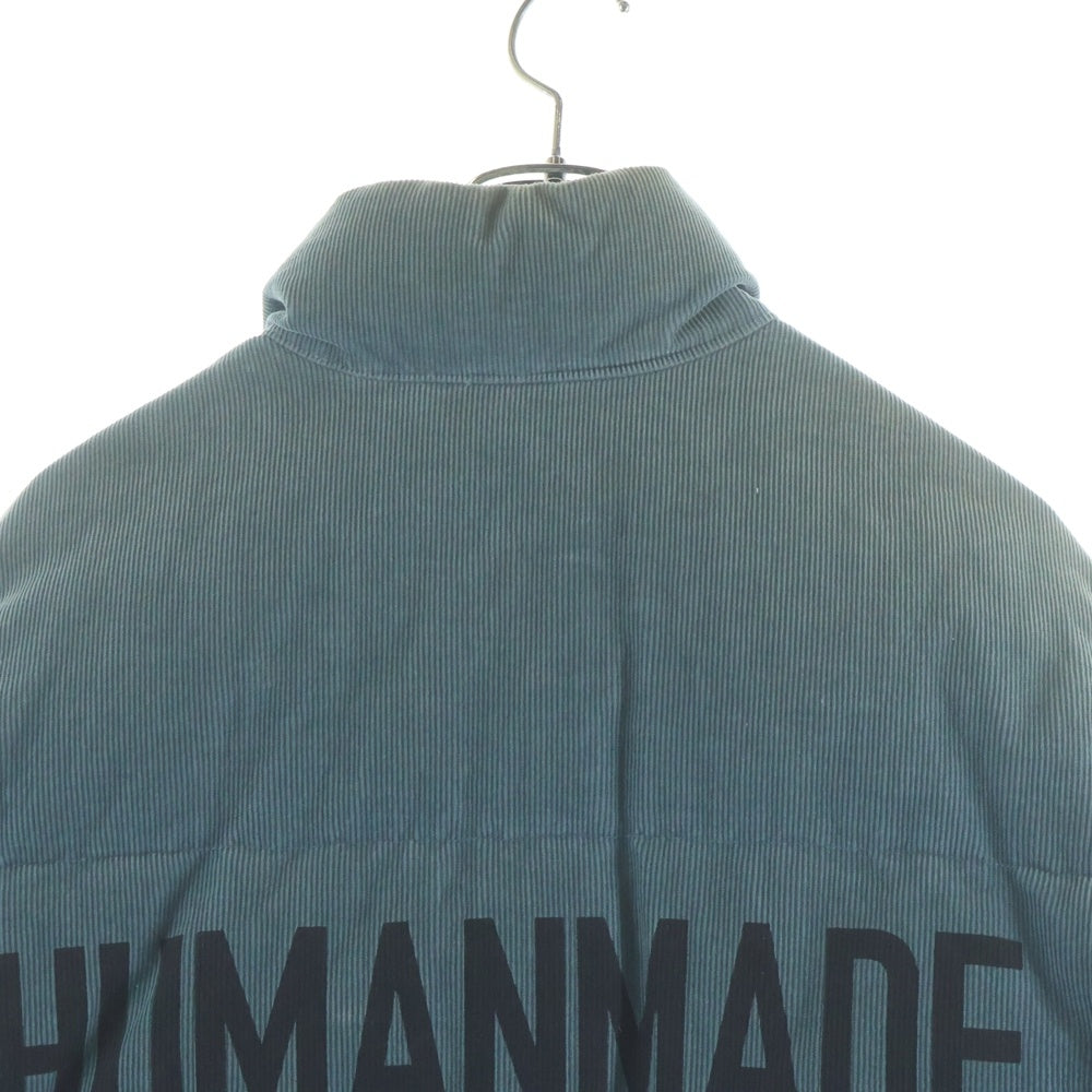 HUMAN MADE(ヒューマンメイド) コーデュロイダウンジャケット バックプリントデザイン中綿ジャケット グリーン