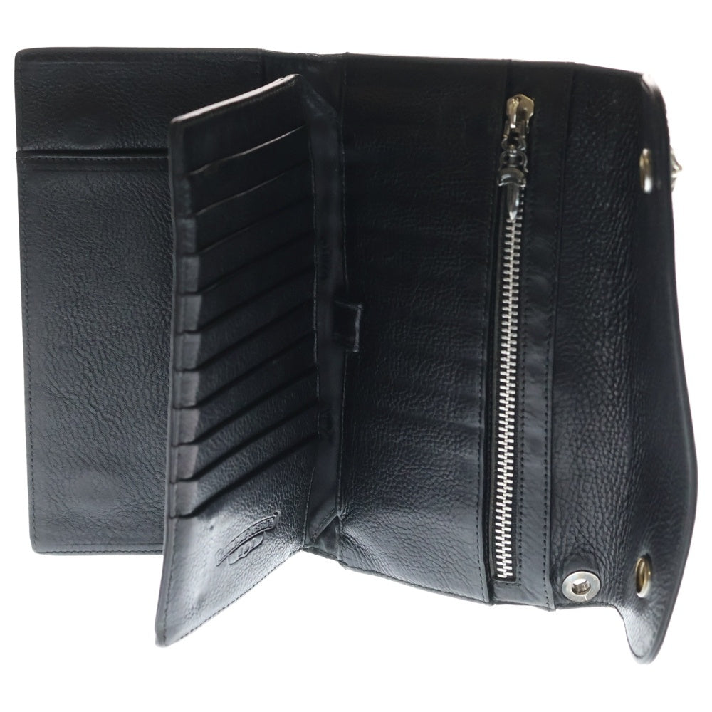 CHROME HEARTS(クロムハーツ) WAVE ウェーブ レザーウォレット 財布 ブラックBCA375