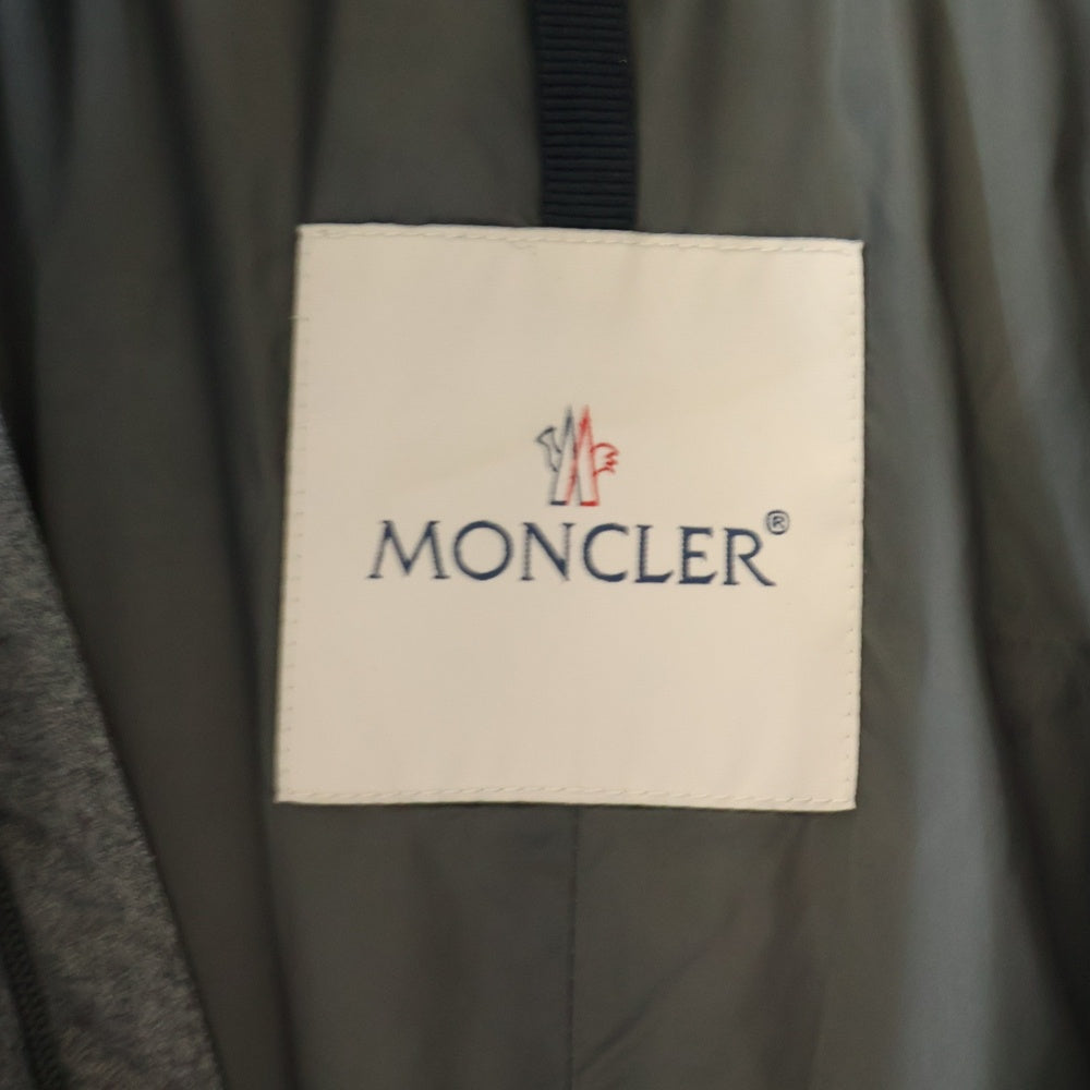MONCLER(モンクレール) 18AW ウール フーデッド ジップアップ ロングコートダウンジャケット グレー D20913170780 54272