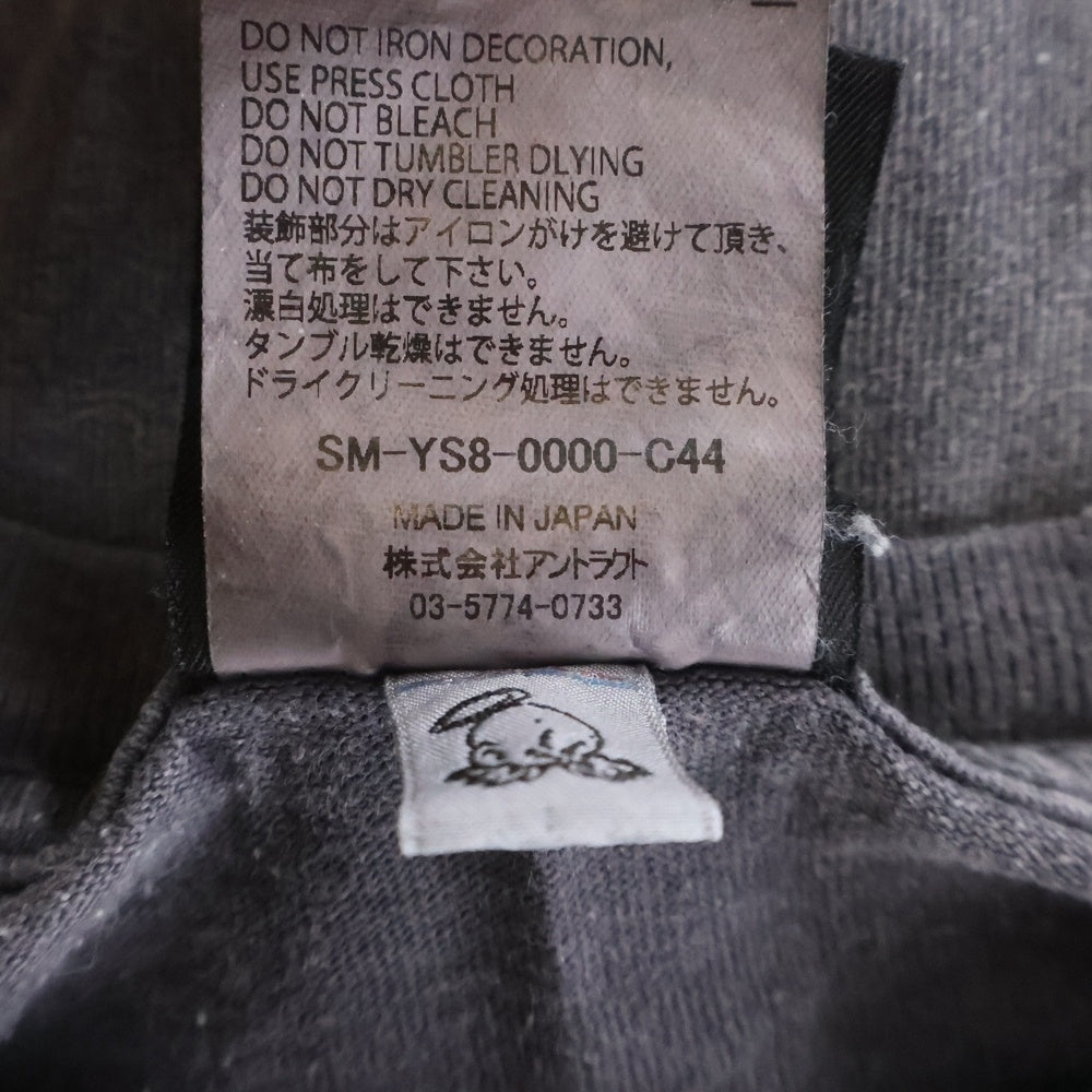 SAINT MICHAEL(セントマイケル) ×LASTMAN ラストマン ヴィンテージ加工グラフィック半袖Tシャツ カットソー グレー SM-YS8-0000-C44