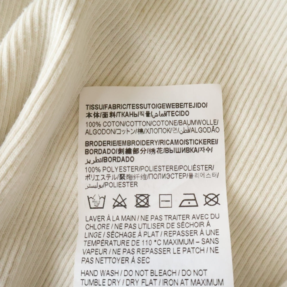 SAINT LAURENT PARIS(サンローランパリ) カサンドラ エンブロイダリー ロゴ リブタンクトップ ベージュ 761275 Y37EC