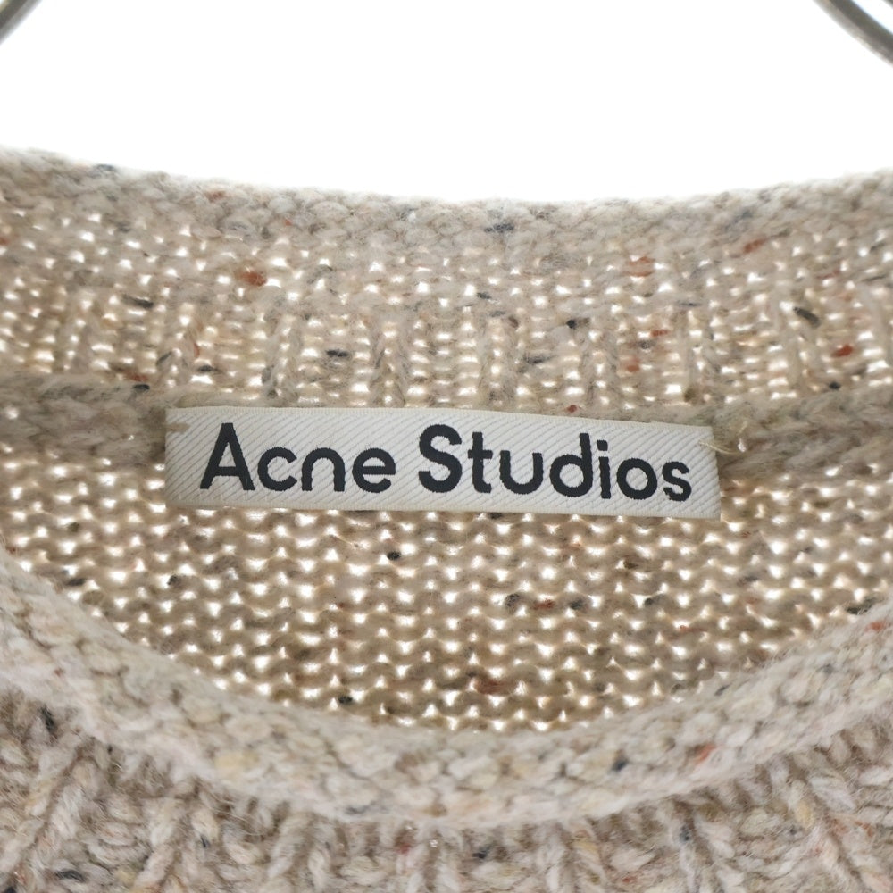 Acne Studios(アクネ ストゥディオズ) 24AW CAT JACQUARD JUMPER キャット ジャガード ニット クルーネックセーター ベージュ FN-UX-KNIT000019