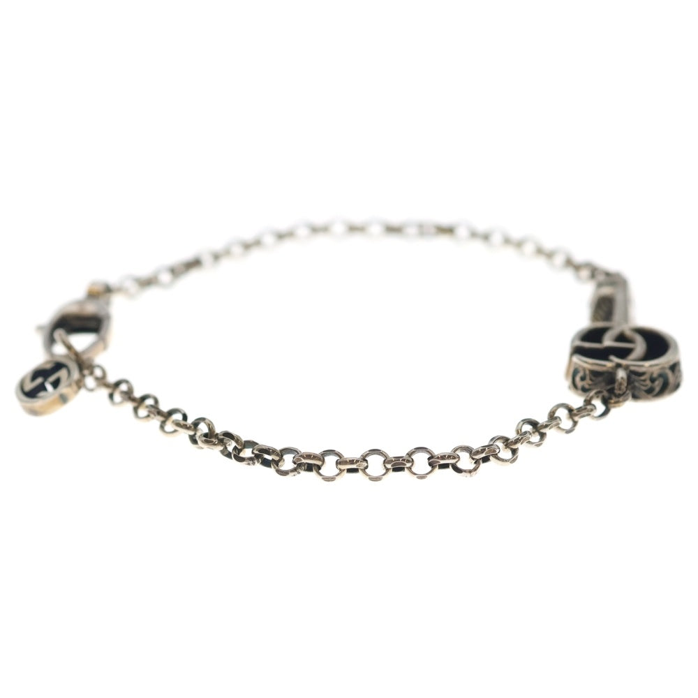 GUCCI(グッチ) アラベスク ダブルGキーモチーフブレスレット シルバー レディース