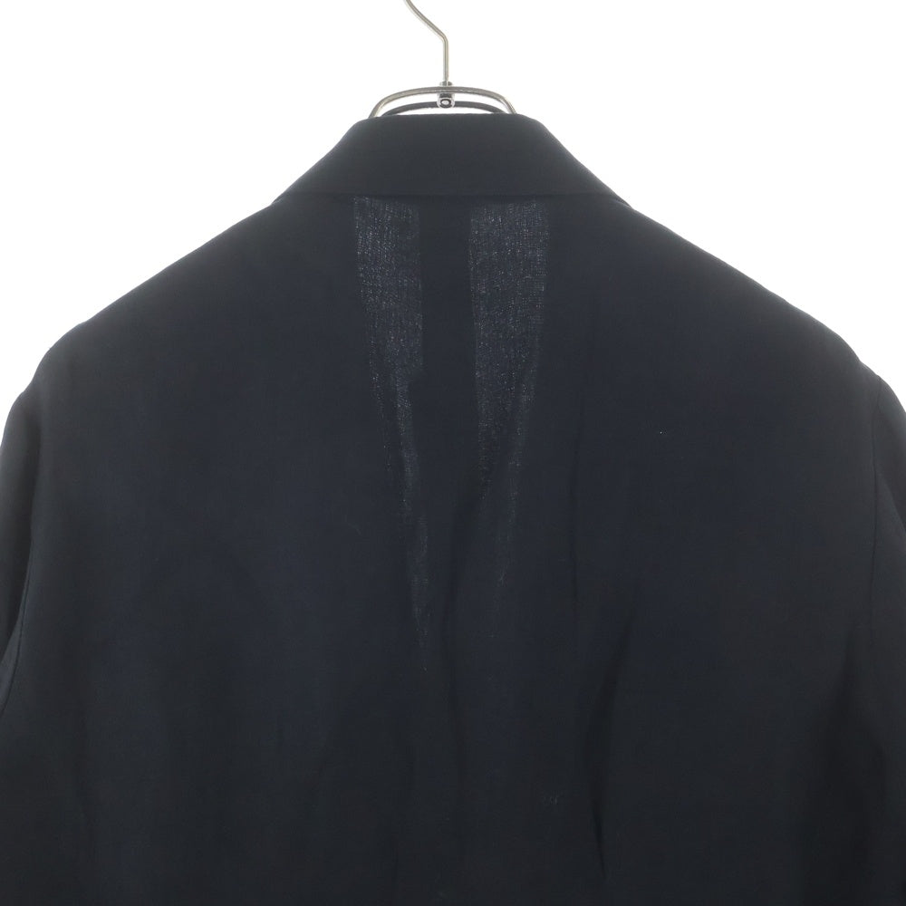 Yohji Yamamoto POUR HOMME(ヨウジヤマモト プールオム) 05ss 多釦デザインロングジャケット 赤ボタン ステッチデザイン テーラードジャケット ブラック/レッド HY-J60-801