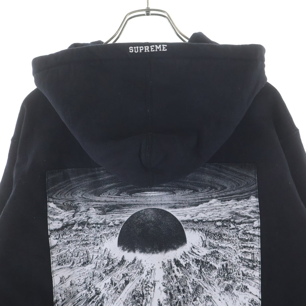 SUPREME(シュプリーム) 17AW ×AKIRA Patches Hooded Sweatshirt Slate ×アキラ パッチ スウェットプルオーバーパーカー ブラック
