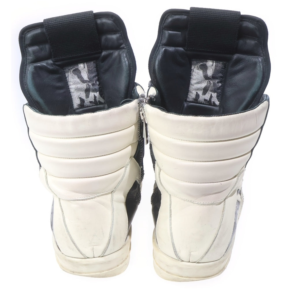 Rick Owens(リックオウエンス) Geobasket ジオバスケット スエードレザー ハイカットスニーカー レザーブーツ ブラック/ホワイト