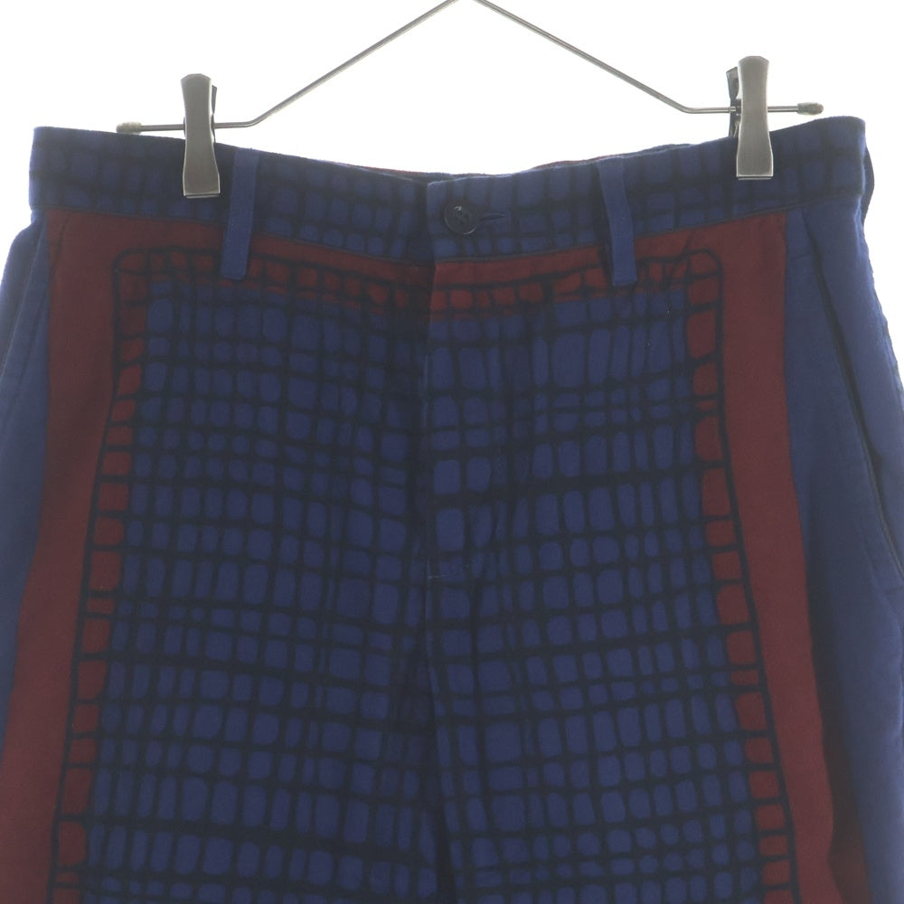 Sacai(サカイ) COTTON PANTS コットンパンツ ブルー/レッド 16-01146M