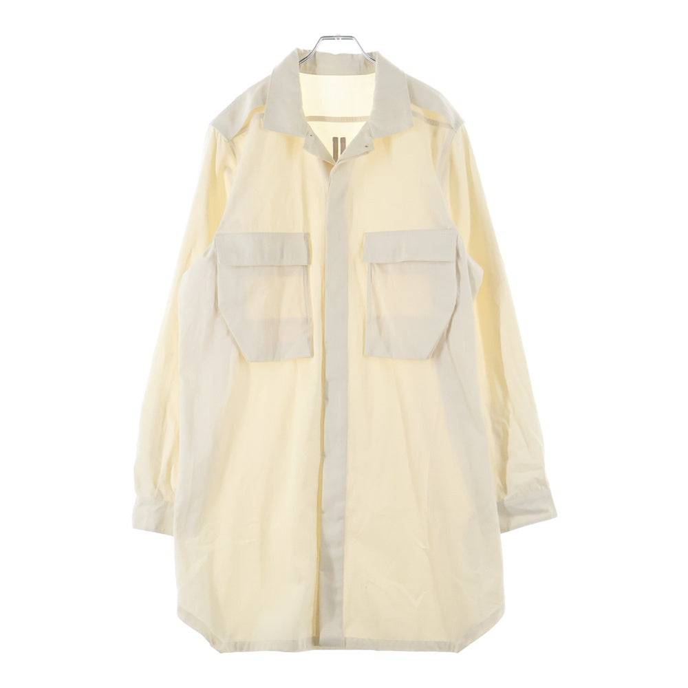 Rick Owens(リックオウエンス) 22S FIELD SHIRT フィールド 長袖シャツ オープンカラー長袖シャツ ベージュ RU01B1295-DL
