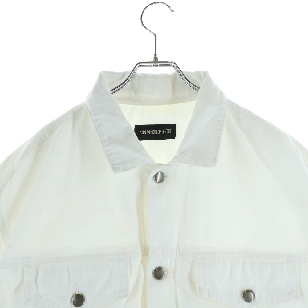 ANN DEMEULEMEESTER(アンドゥムルメステール) ボンテージ デニムジャケット Gジャン ホワイト B0010290FA038001