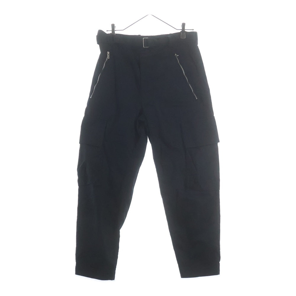 ANN DEMEULEMEESTER(アンドゥムルメステール) ボンテージカーゴパンツ ジップスラックスパンツ ブラック B0010980FA130099
