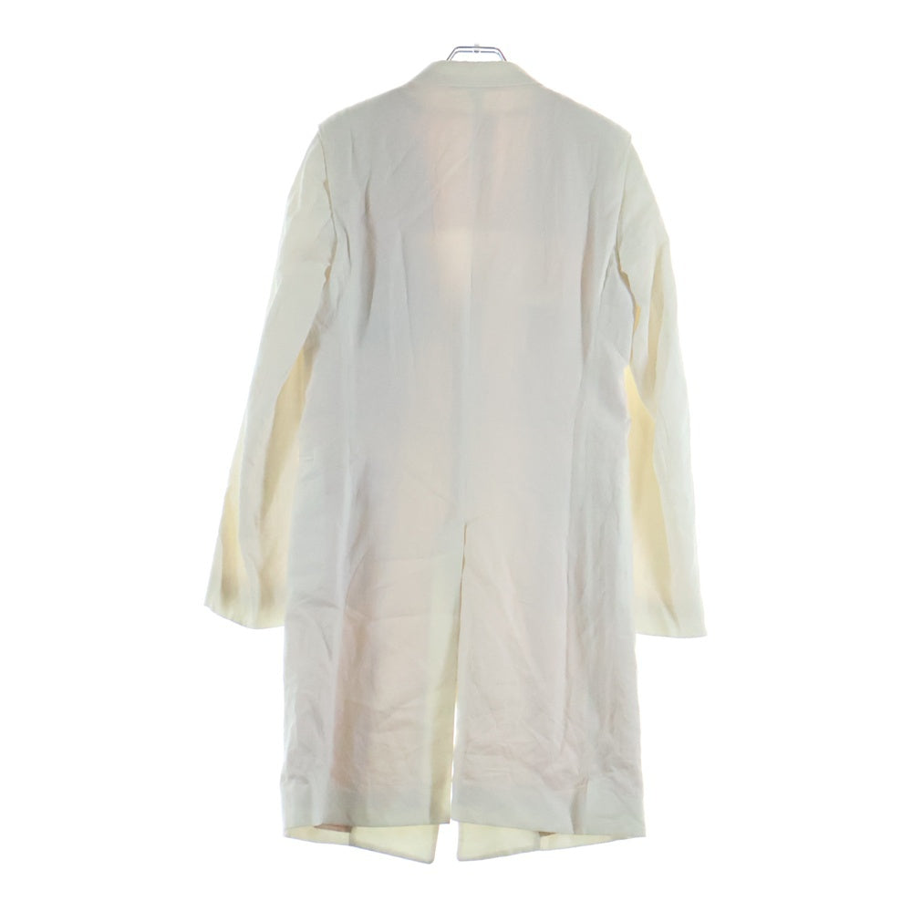 ANN DEMEULEMEESTER(アンドゥムルメステール) オーバーサイズシングルジャケット ロングコート ホワイト 05401M