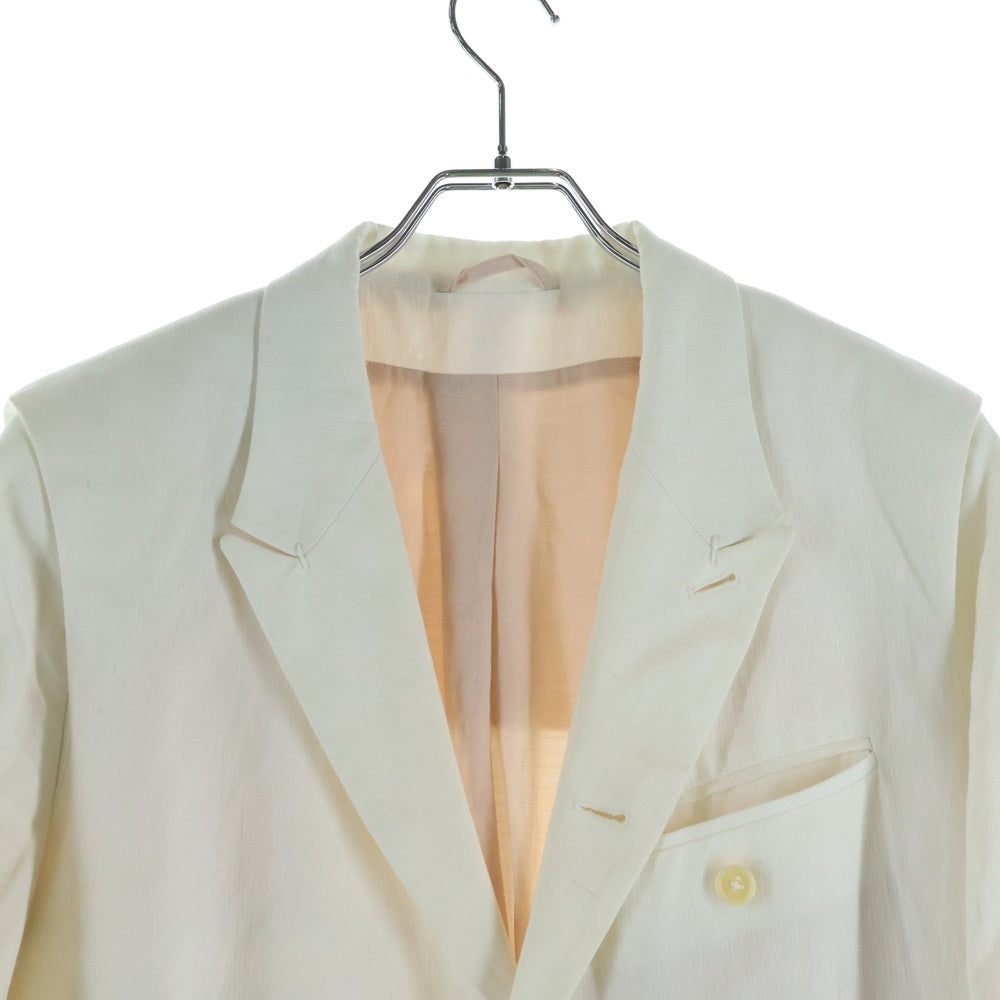 ANN DEMEULEMEESTER(アンドゥムルメステール) オーバーサイズシングルジャケット ロングコート ホワイト 05401M