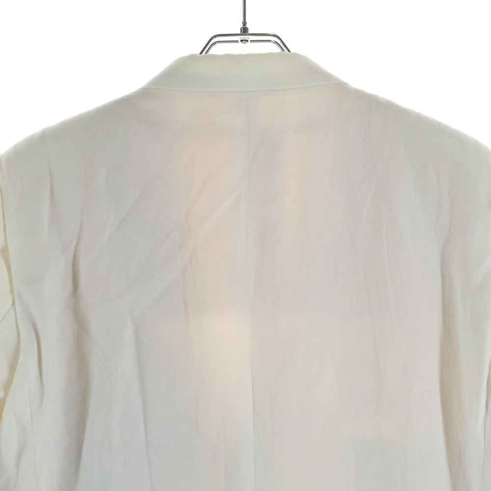 ANN DEMEULEMEESTER(アンドゥムルメステール) オーバーサイズシングルジャケット ロングコート ホワイト 05401M