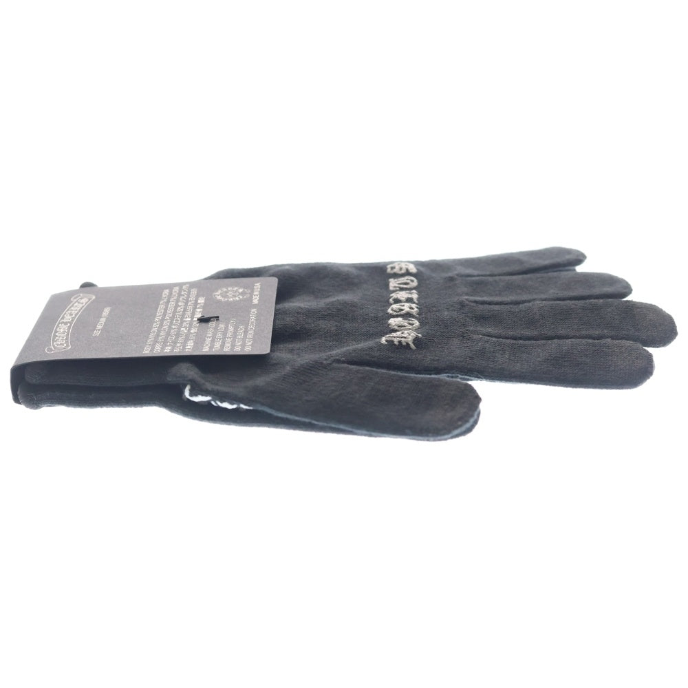 CHROME HEARTS(クロムハーツ) GLOVE ロゴプリント グローブ 手袋 ブラック