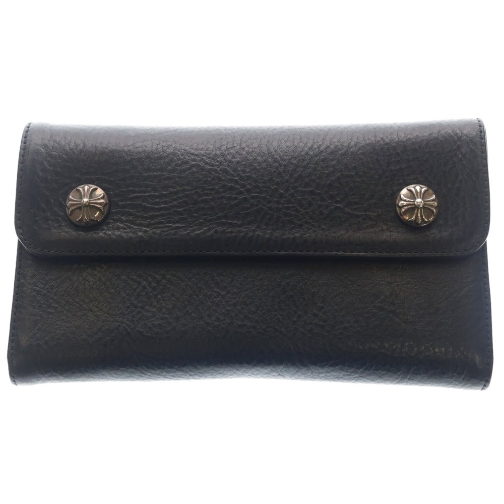 CHROME HEARTS(クロムハーツ) WAVE ウェーブ レザーウォレット 財布 ブラック BCA375