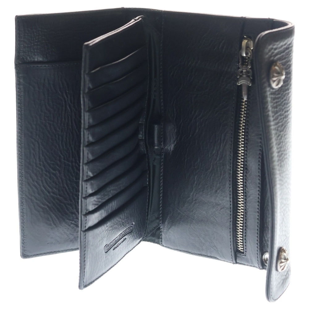 CHROME HEARTS(クロムハーツ) WAVE ウェーブ レザーウォレット 財布 ブラック BCA375