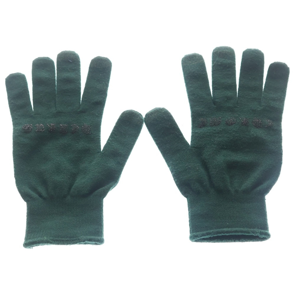 CHROME HEARTS(クロムハーツ) GLOVE ロゴプリント グローブ 手袋 グリーン