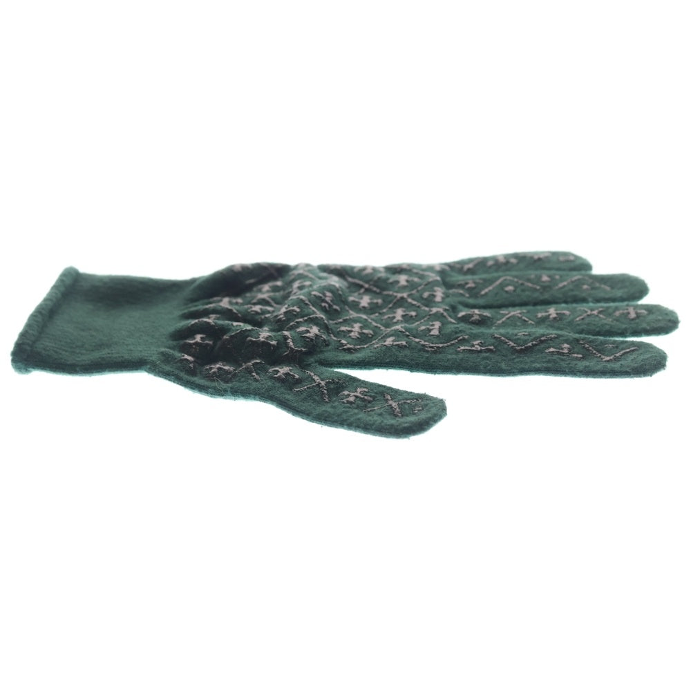 CHROME HEARTS(クロムハーツ) GLOVE ロゴプリント グローブ 手袋 グリーン