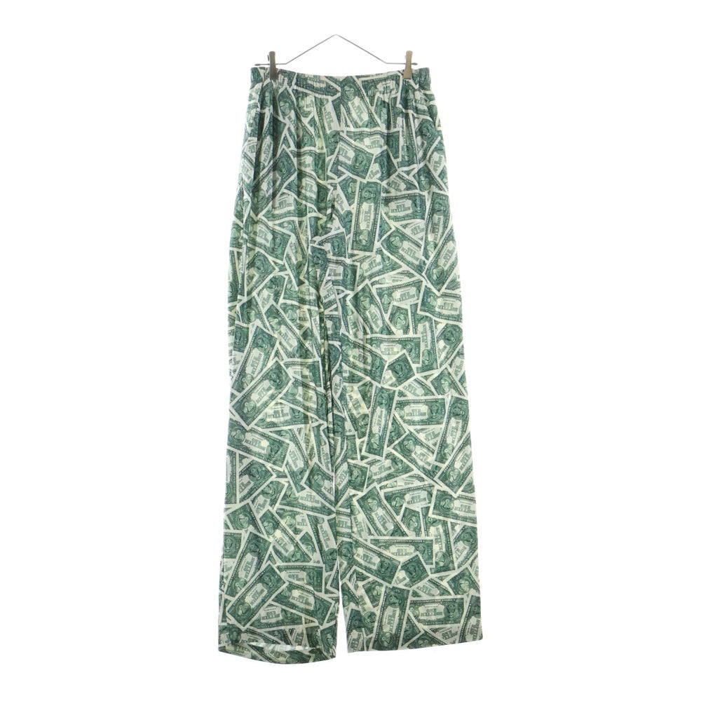 VETEMENTS(ヴェトモン) Fluid Jersey Pants Million Dollar フルイドジャージパンツ グリーン/ホワイト UA53PA500M