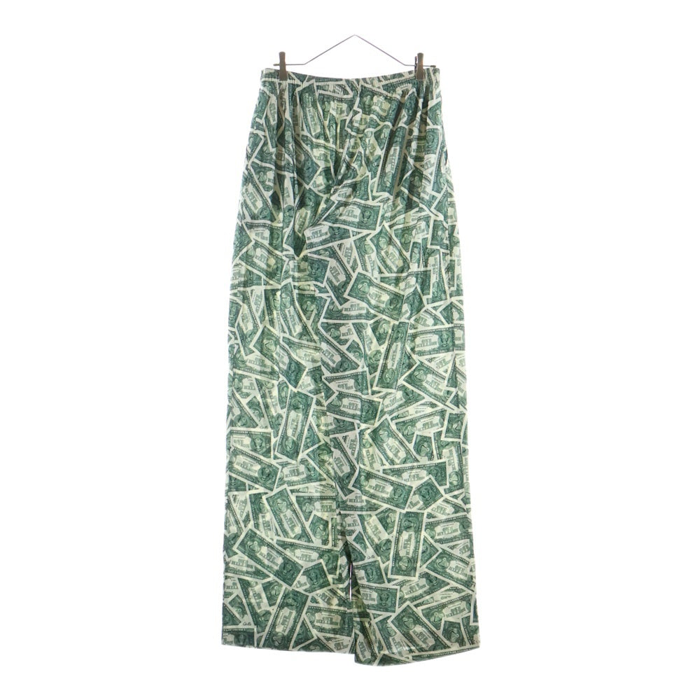 VETEMENTS(ヴェトモン) Fluid Jersey Pants Million Dollar フルイドジャージパンツ グリーン/ホワイト UA53PA500M