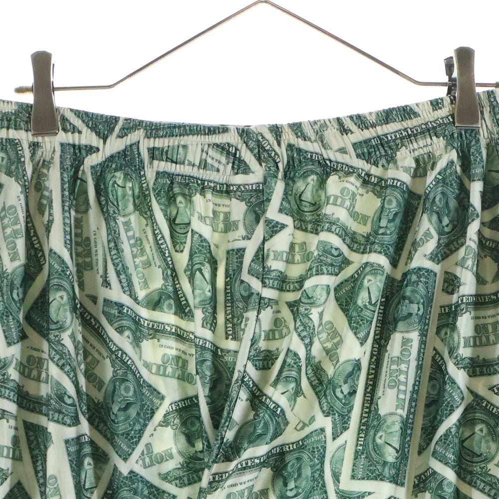 VETEMENTS(ヴェトモン) Fluid Jersey Pants Million Dollar フルイドジャージパンツ グリーン/ホワイト UA53PA500M