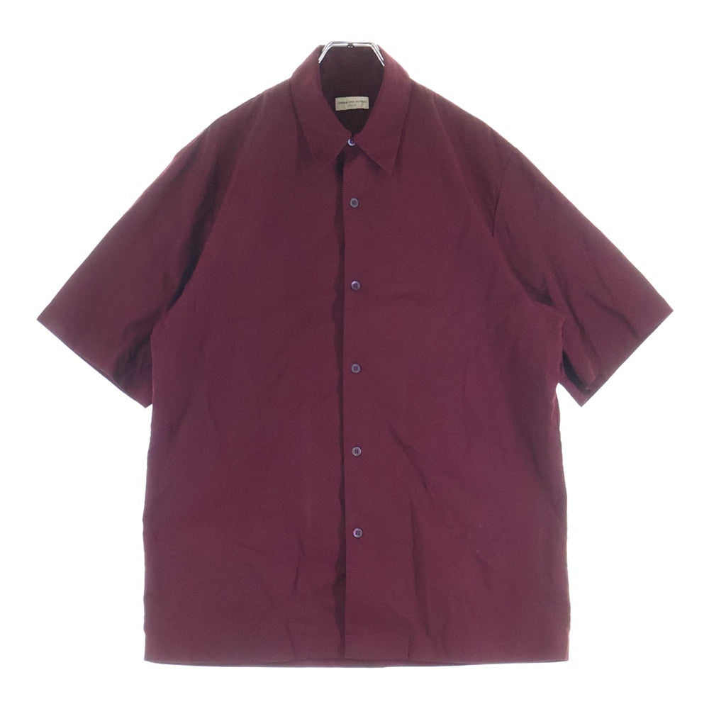 DRIES VAN NOTEN(ドリスヴァンノッテン) 23SS CLASEN 6238 M.W.SHIRT コットンポプリン 半袖シャツ レッド