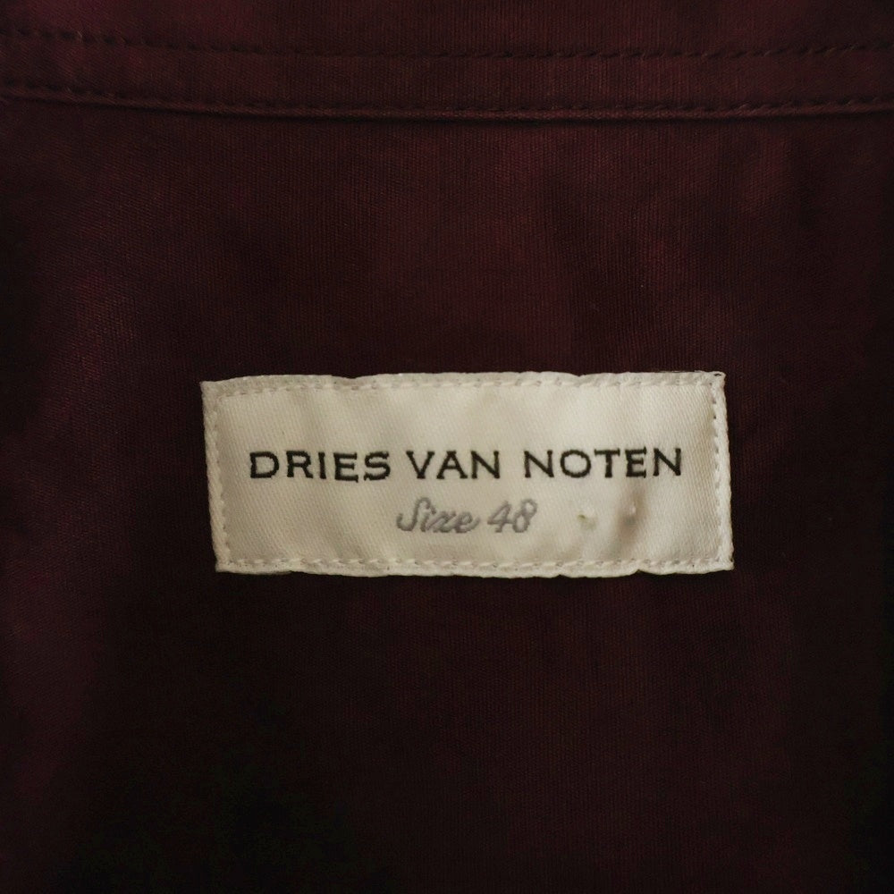 DRIES VAN NOTEN(ドリスヴァンノッテン) 23SS CLASEN 6238 M.W.SHIRT コットンポプリン 半袖シャツ レッド