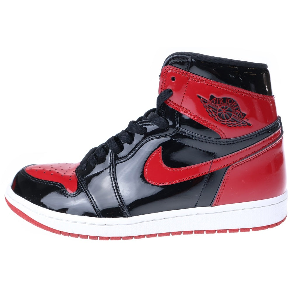 NIKE(ナイキ) AIR JORDAN 1 RETRO HIGH OG BRED PATENT 555088-063 エアジョーダン1 レトロ ブレッド パテント ハイカットスニーカー レッド/ブラック US10/28.0cm