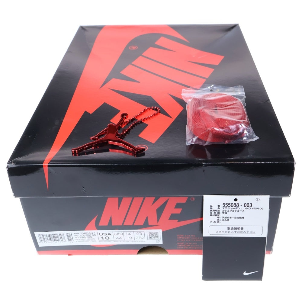 NIKE(ナイキ) AIR JORDAN 1 RETRO HIGH OG BRED PATENT 555088-063 エアジョーダン1 レトロ ブレッド パテント ハイカットスニーカー レッド/ブラック US10/28.0cm