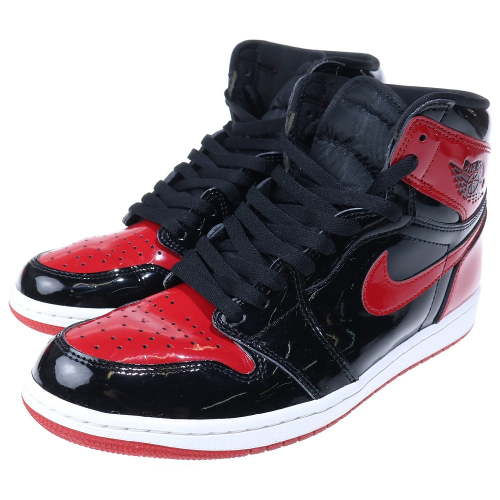 NIKE(ナイキ) AIR JORDAN 1 RETRO HIGH OG BRED PATENT 555088-063 エアジョーダン1 レトロ ブレッド パテント ハイカットスニーカー レッド/ブラック US10/28.0cm