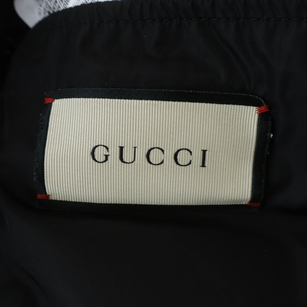 GUCCI(グッチ) 20AW GG JACQUARD NYLON DOWN JACKET GGジャカード ナイロン ダウンジャケット ブラック 598725 Z8AFZ