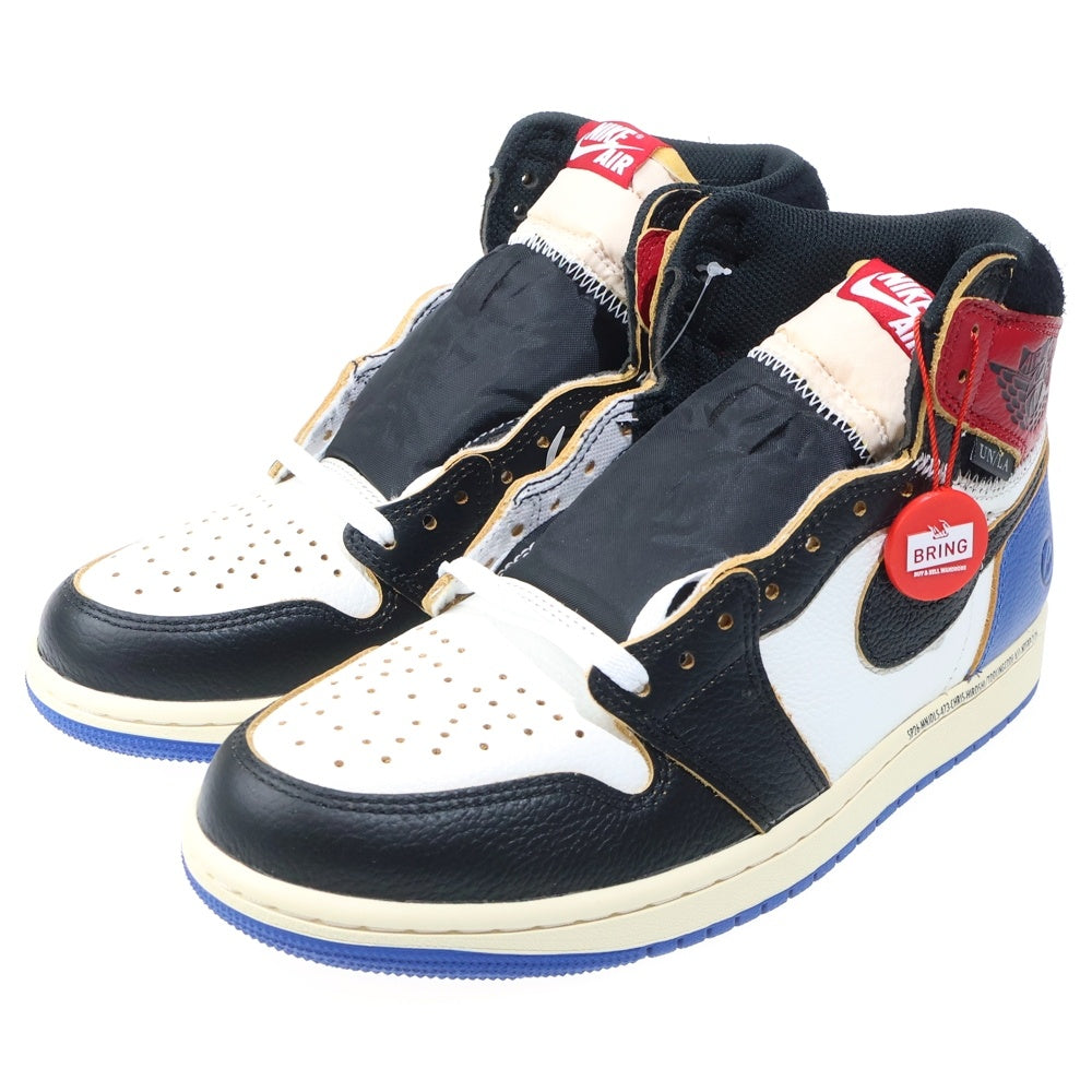 NIKE(ナイキ) ×Fragment design × UNION Air Jordan 1 High OG Black/Varsity Red エアジョーダン1 ユニオン バーシティレッド US8.5/26.5cm マルチ I07847-002