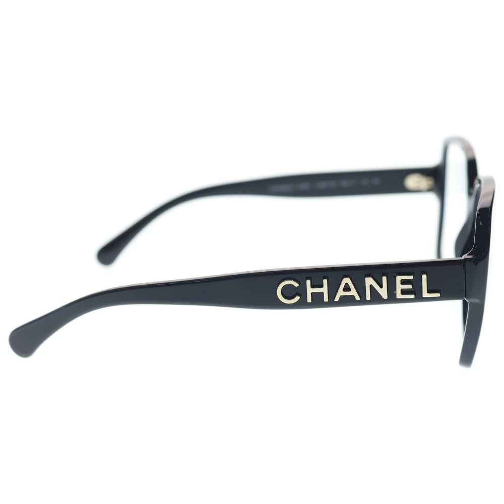 CHANEL(シャネル) サイドロゴ スクエアシェイプ メガネ ブラック/ゴールド 5408 レディース