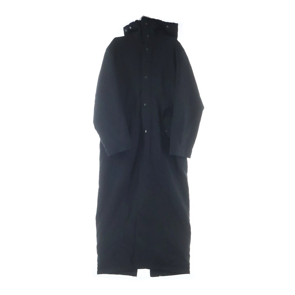 BALENCIAGA(バレンシアガ) DRIL HOODED PARKA SHIRT パーカーシャツ コート フード付きロングコート ブラック437314 TSD09