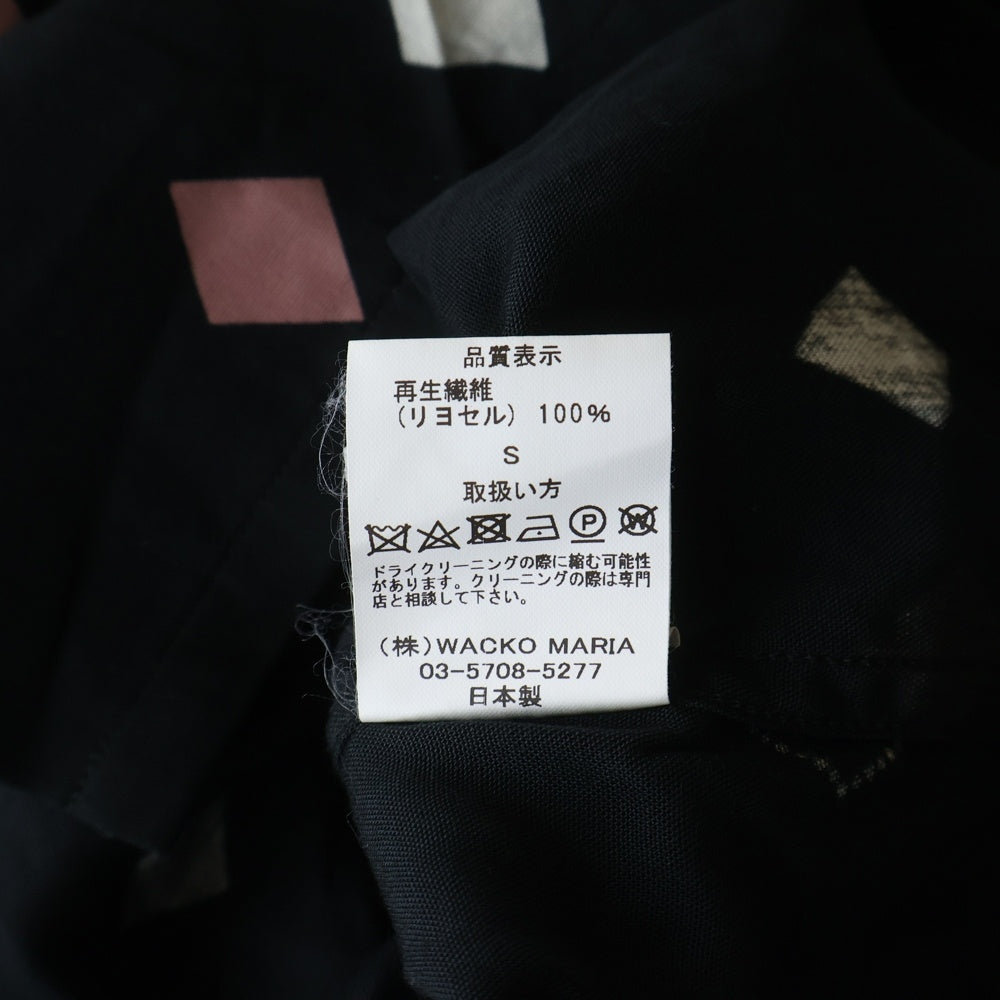 WACKO MARIA(ワコマリア) 24SS DIAMOND HAWAIIAN SHIRTS ダイヤモンド 長袖シャツ ブラック