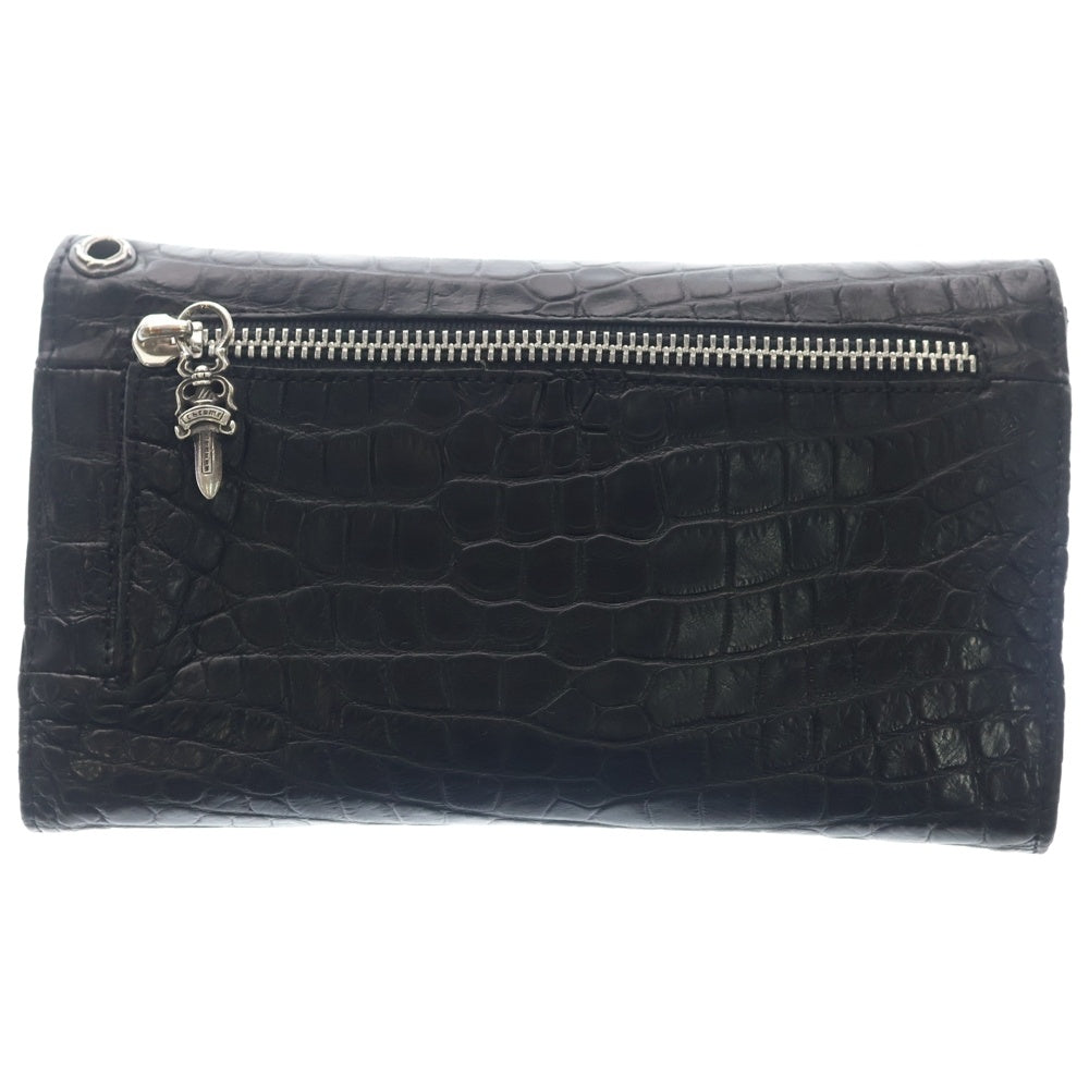 CHROME HEARTS(クロムハーツ) WAVE WALLET ALLIGATOR ウェーブウォレット アリゲーター ロングウォレット 財布 ブラック