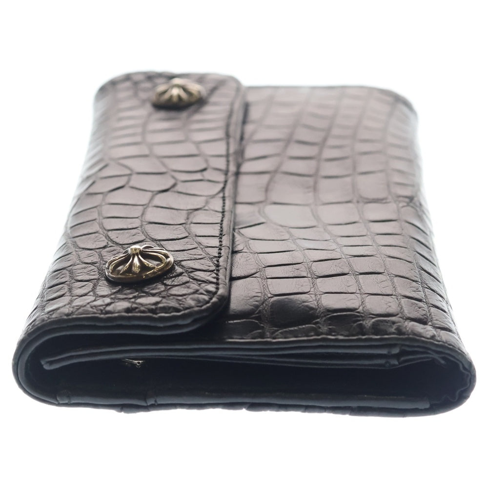 CHROME HEARTS(クロムハーツ) WAVE WALLET ALLIGATOR ウェーブウォレット アリゲーター ロングウォレット 財布 ブラック