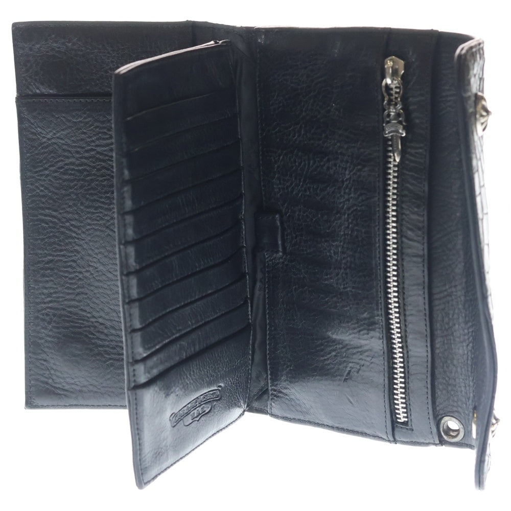 CHROME HEARTS(クロムハーツ) WAVE WALLET ALLIGATOR ウェーブウォレット アリゲーター ロングウォレット 財布 ブラック