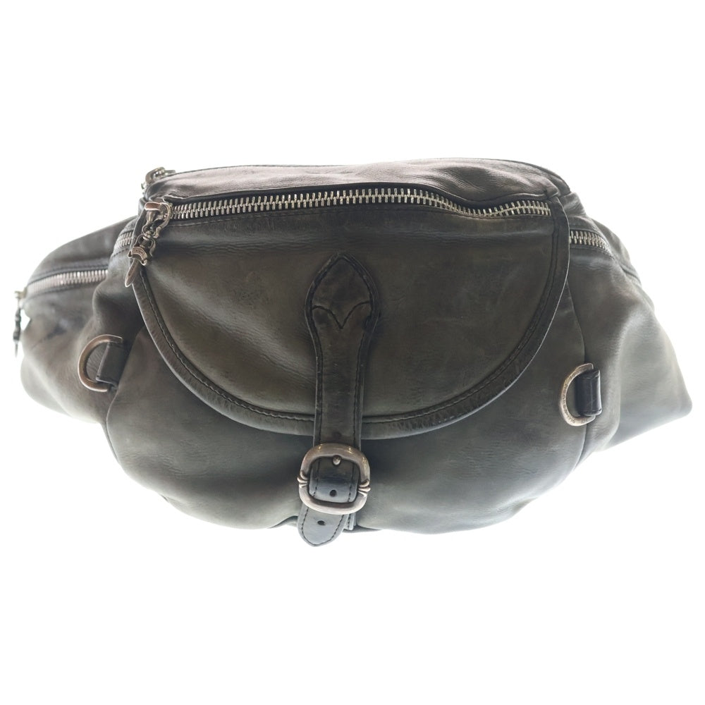 CHROME HEARTS(クロムハーツ) #1 SNAT PACK スナットパック ダガージップ ガンスリンガーベルト レザーウエストバッグ ブラック BCA378