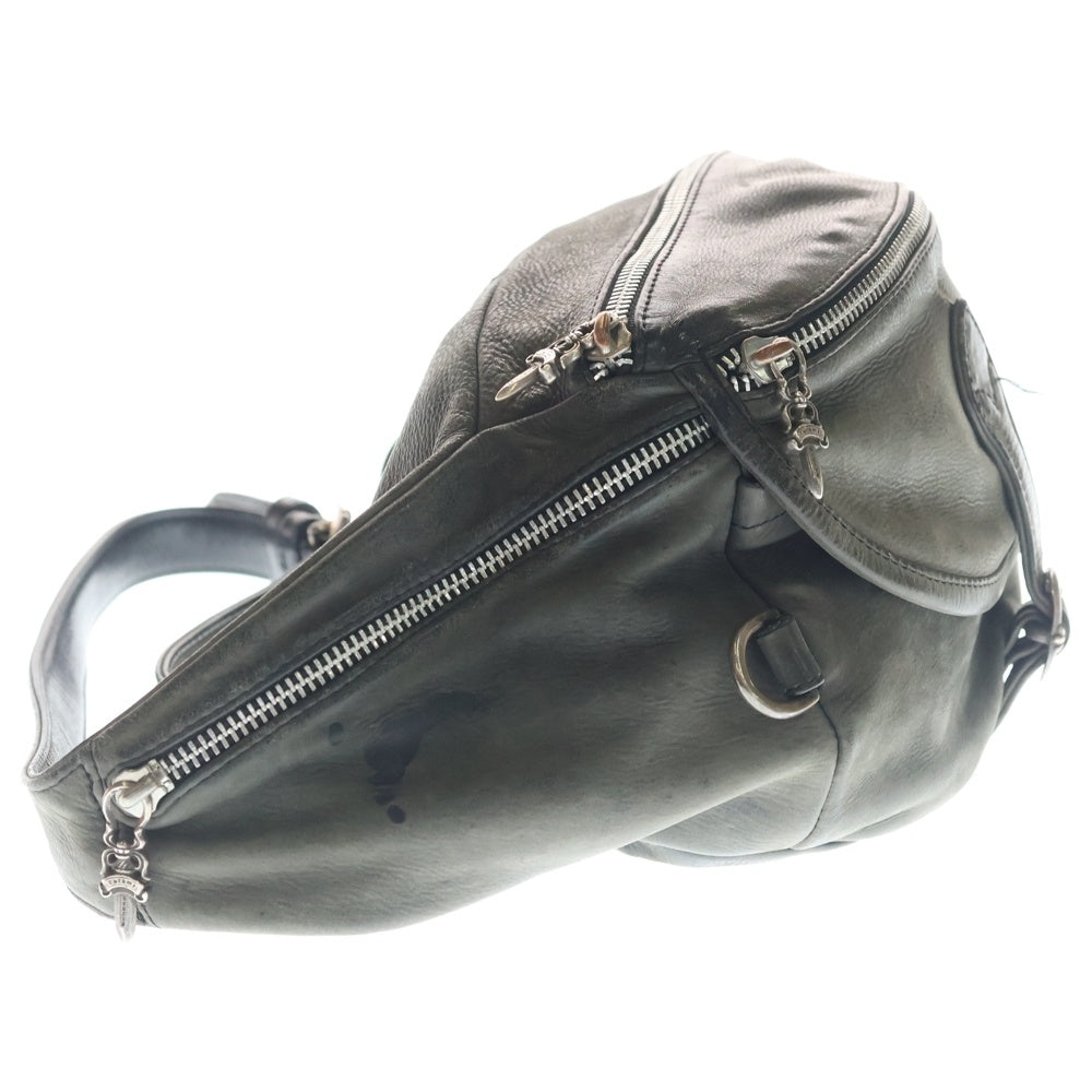 CHROME HEARTS(クロムハーツ) #1 SNAT PACK スナットパック ダガージップ ガンスリンガーベルト レザーウエストバッグ ブラック BCA378