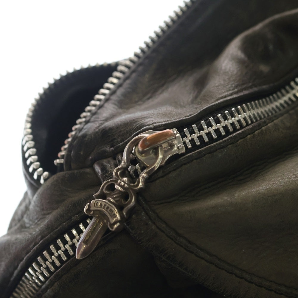 CHROME HEARTS(クロムハーツ) #1 SNAT PACK スナットパック ダガージップ ガンスリンガーベルト レザーウエストバッグ ブラック BCA378