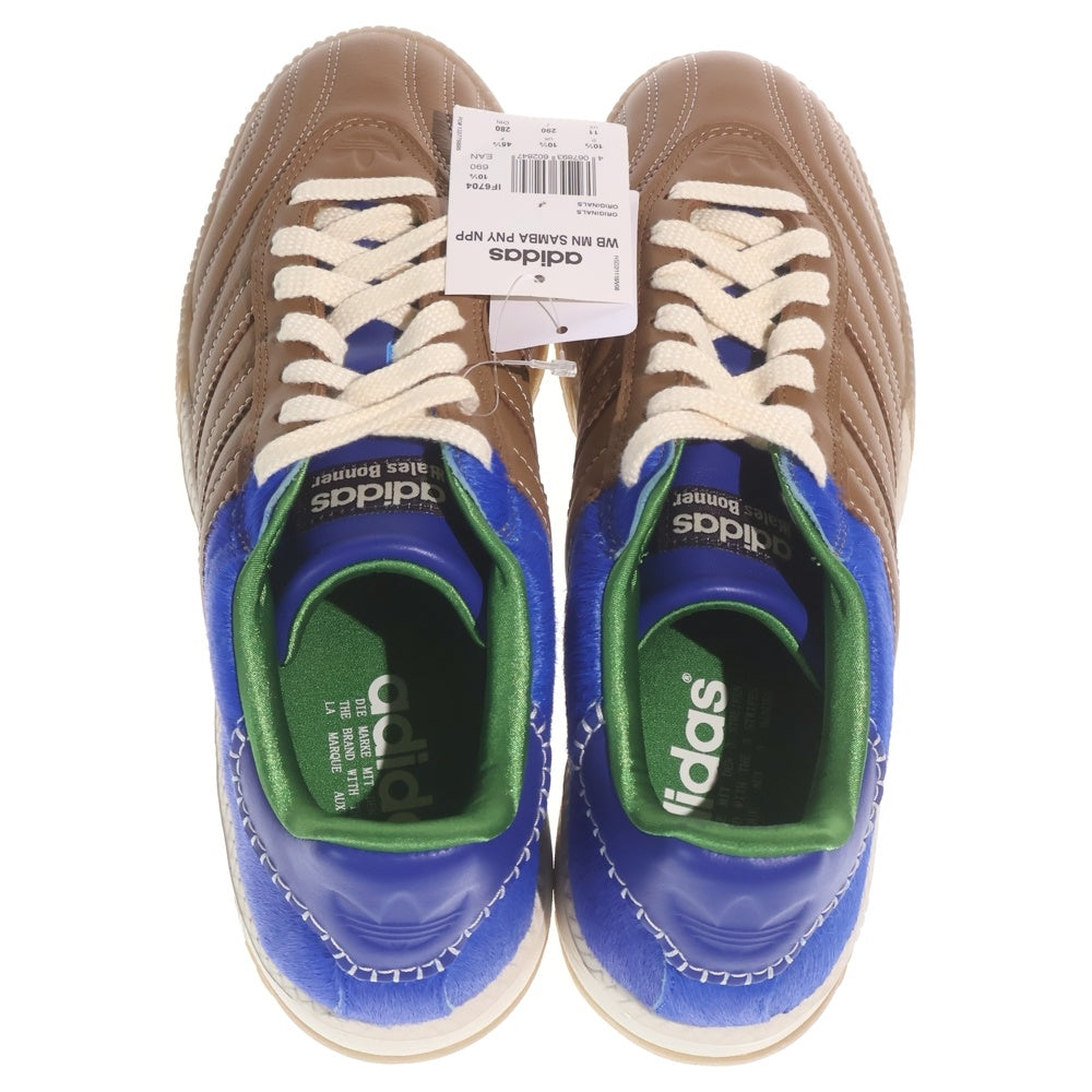 adidas(アディダス) ×Wales Bonner Samba Pony Nappa サンバ ローカットスニーカー シューズ ブラウン/グリーン IF6704