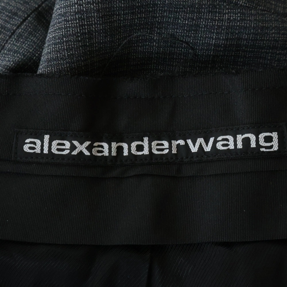 ALEXANDER WANG(アレキサンダーワン) タックチェックパンツ レディース グレー 1WC3254871
