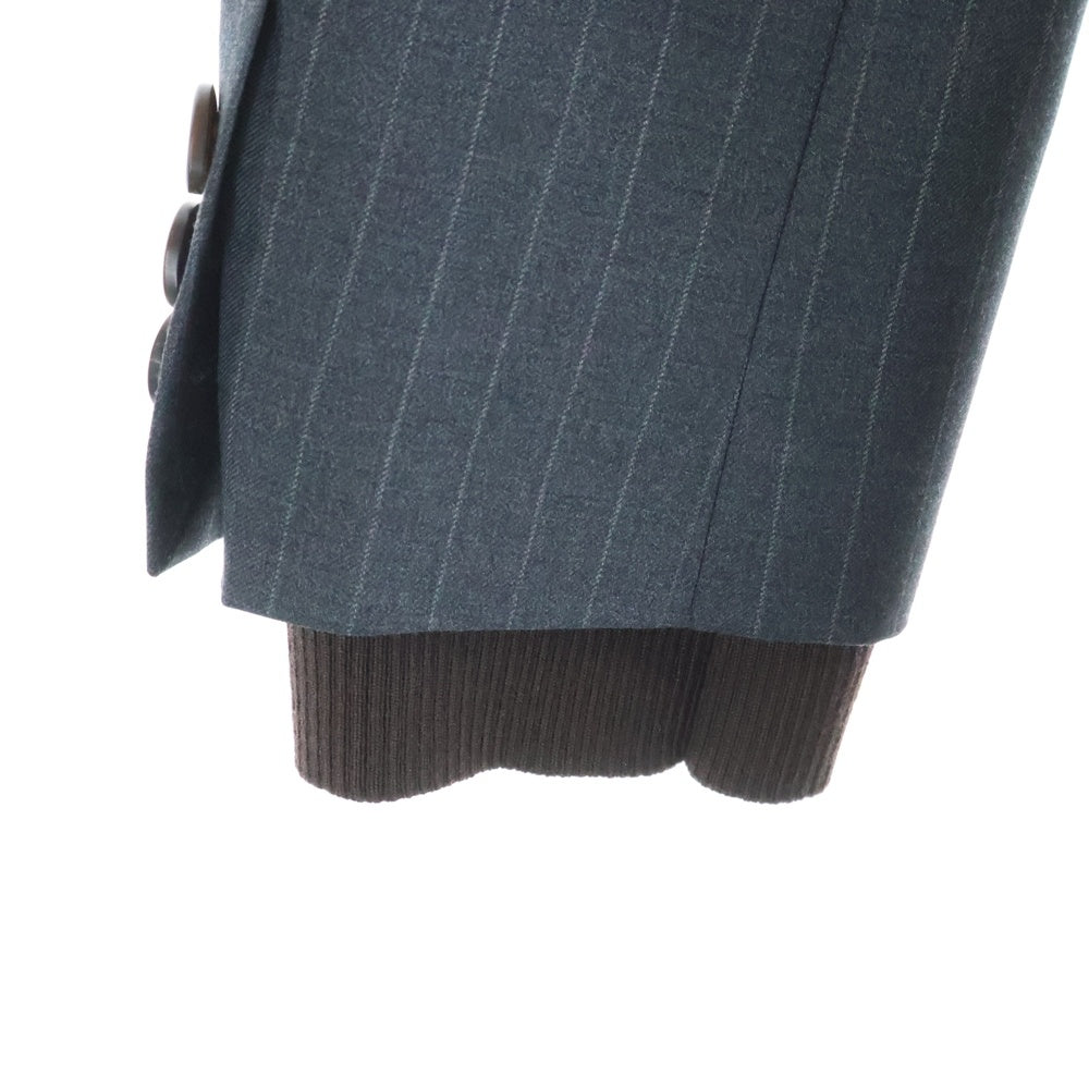 miumiu(ミュウミュウ) 25AW STRIPED SINGLE JACKET ストライプ シングル テーラード ジャケット グレー MH2005 S000 174X