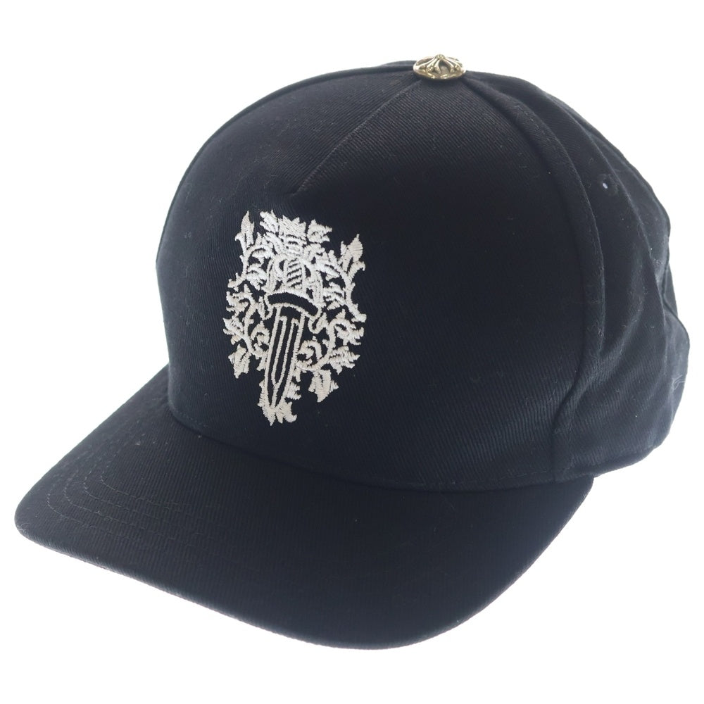 CHROME HEARTS(クロムハーツ) TRUCKER CAP デニムトラッカー ヴァインダガー刺繍 クロスボール付き キャップ ブラック