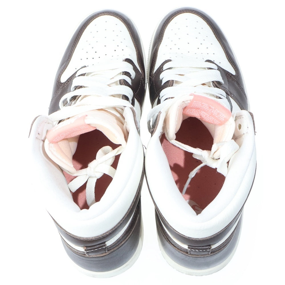 NIKE(ナイキ) WMNS BAROQUE BROWN レザーハイカット スニーカー ブラウン/ホワイト US11/28cm FD2596-200
