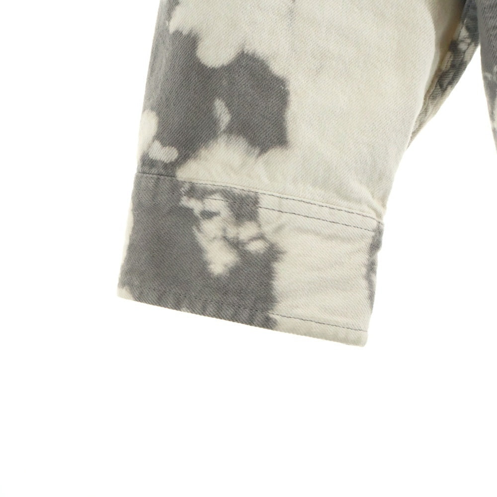SUPREME(シュプリーム) 25SS Hooded Denim Shirt Bleached ブリーチ加工 デニムフーディーシャツ グレー